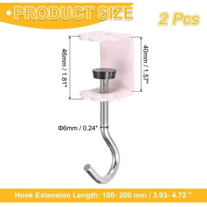Unique 2Pcs Desk Hook Desk Mount Bag Holder Hook Cat Claws J Hooks Desk Clamp White Pink 2Pcs Unique 2Pcs Desk Hook Desk Mount Bag Holder Hook Cat Claws J Hooks Desk Clamp White Pink 2Pcs