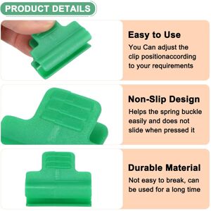 Unique Greenhouse Clamps for Pipe, Greenhouse Film Clamps Shading Net Rod Clip for Garden Net/Row Cover/Greenhouse Plastic - Green 20-Pack, 7/16 Unique Greenhouse Clamps for Pipe, Greenhouse Film Clamps Shading Net Rod Clip for Garden Net/Row Cover/Greenhouse Plastic - Green 20-Pack, 7/16