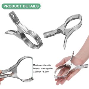 Unique Greenhouse Clamps, Stainless Steel Greenhouse Film Clamps Shading Net Rod for Garden Net/Row Cover/Greenhouse Plastic Sheeting Silver 18 Pcs Unique Greenhouse Clamps, Stainless Steel Greenhouse Film Clamps Shading Net Rod for Garden Net/Row Cover/Greenhouse Plastic Sheeting Silver 18 Pcs