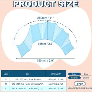 Unique Silicone Swimming Gloves, Webbed Gloves for Swimming Half-Finger Frog Type Water Resistance Gear Swim Fins Blue 2Pair, 11 x 7 Unique Silicone Swimming Gloves, Webbed Gloves for Swimming Half-Finger Frog Type Water Resistance Gear Swim Fins Blue 2Pair, 11 x 7