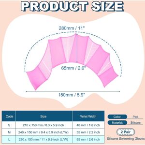 Unique Silicone Swimming Gloves, Webbed Gloves for Swimming Half-Finger Frog Type Water Resistance Gear Swim Fins Pink 2Pair, 11 x 7 Unique Silicone Swimming Gloves, Webbed Gloves for Swimming Half-Finger Frog Type Water Resistance Gear Swim Fins Pink 2Pair, 11 x 7