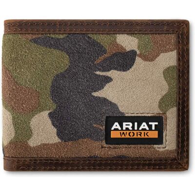 Men's Camo Inlay Bifold Wallet in Brown by Ariat Men's Camo Inlay Bifold Wallet in Brown by Ariat