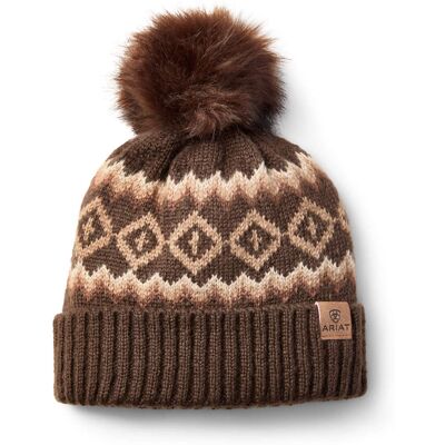Women's Bristol Beanie Hat in Chocolate Brown by Ariat Women's Bristol Beanie Hat in Chocolate Brown by Ariat