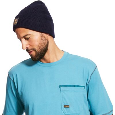 Men's Rebar Beanie Hat in Navy by Ariat Men's Rebar Beanie Hat in Navy by Ariat