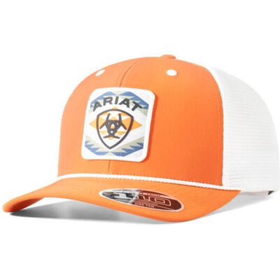 Men's Geo Patch Rope Cap in Orange by Ariat Men's Geo Patch Rope Cap in Orange by Ariat