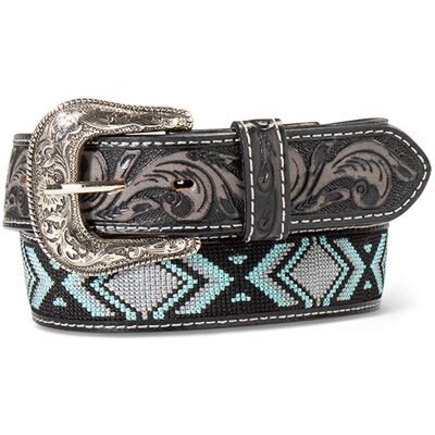 Men's Woven Geo Inlay Belt in Blue, Size: 34 by Ariat Men's Woven Geo Inlay Belt in Blue, Size: 34 by Ariat