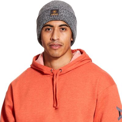 Men's Rebar Beanie Hat in Black White Heather by Ariat Men's Rebar Beanie Hat in Black White Heather by Ariat