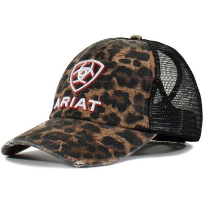 Women's Embossed logo cheetah print cap in Black by Ariat Women's Embossed logo cheetah print cap in Black by Ariat