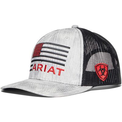 Men's Flag Logo Cap in Grey by Ariat Men's Flag Logo Cap in Grey by Ariat