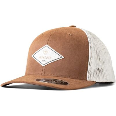 Men's Diamond Leather Patch Cap in Brown by Ariat Men's Diamond Leather Patch Cap in Brown by Ariat