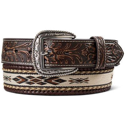 Hair On Whip Stitch Belt in Brown, Size: 32 by Ariat Hair On Whip Stitch Belt in Brown, Size: 32 by Ariat