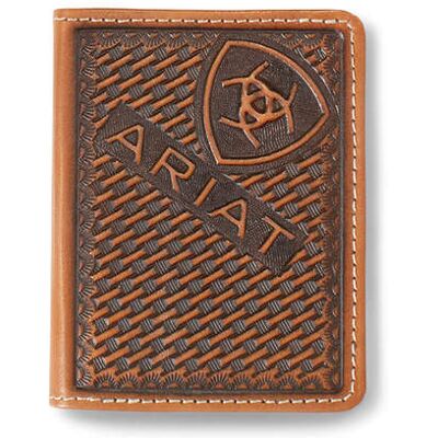 Men's Weaved Bifold Wallet in Brown by Ariat Men's Weaved Bifold Wallet in Brown by Ariat
