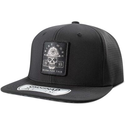 Men's Work Roughneck Reflective Patch Snapback Cap in Black by Ariat Men's Work Roughneck Reflective Patch Snapback Cap in Black by Ariat