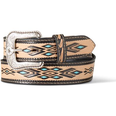 Men's Hand Painted Belt in Brown, Size: 32 by Ariat Men's Hand Painted Belt in Brown, Size: 32 by Ariat
