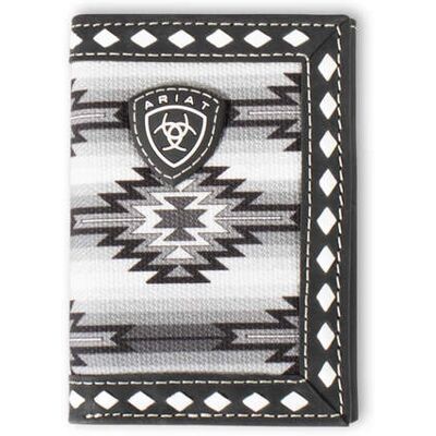 Men's Southwest Diamond Trifold Wallet in Black by Ariat Men's Southwest Diamond Trifold Wallet in Black by Ariat