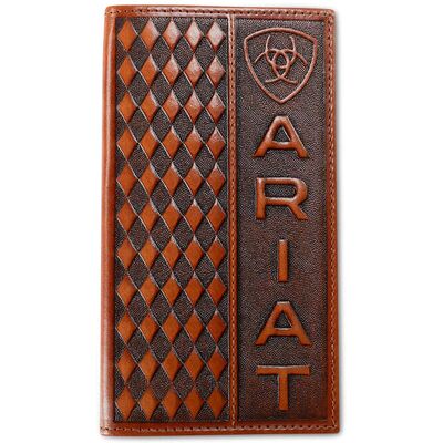 Men's Diamond Embossed Rodeo Wallet in Brown by Ariat Men's Diamond Embossed Rodeo Wallet in Brown by Ariat
