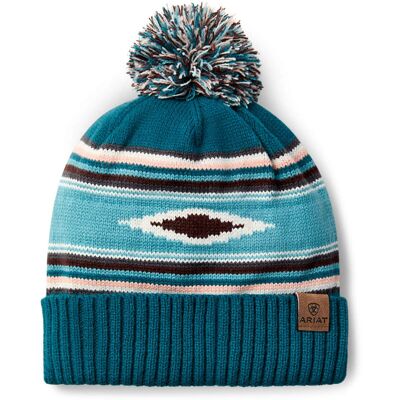 Women's Serape Beanie Hat in Turquoise by Ariat Women's Serape Beanie Hat in Turquoise by Ariat
