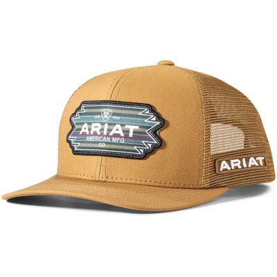 Men's Aztec Logo Patch Cap in Beige Khaki by Ariat Men's Aztec Logo Patch Cap in Beige Khaki by Ariat