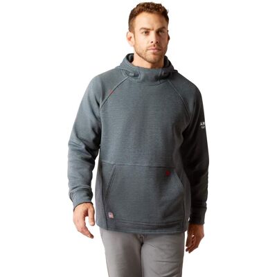 Men's Flame-Resistant Primo Fleece 2.0 Hoodie in Charcoal Grey Cotton, Size: MT by Ariat Men's Flame-Resistant Primo Fleece 2.0 Hoodie in Charcoal Grey Cotton, Size: MT by Ariat