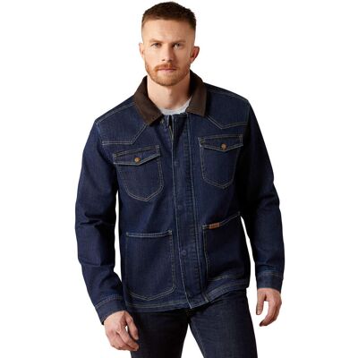 Men's Denim Chore Jacket in Rinse, Size: Medium by Ariat Men's Denim Chore Jacket in Rinse, Size: Medium by Ariat
