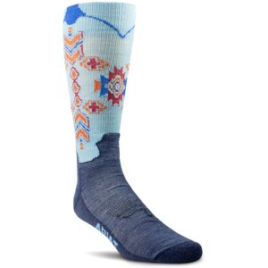 Women's Cowgirl Boot Mid Calf Everyday Performance Wool Socks in Navy Light Blue, Size: Medium Regular by Ariat Women's Cowgirl Boot Mid Calf Everyday Performance Wool Socks in Navy Light Blue, Size: Medium Regular by Ariat