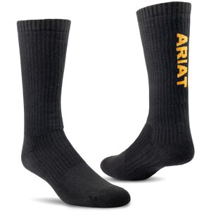 Premium Ringspun Cotton Mid Calf Work Socks 3 Pair Pack in Black, Size: Large Regular by Ariat Premium Ringspun Cotton Mid Calf Work Socks 3 Pair Pack in Black, Size: Large Regular by Ariat
