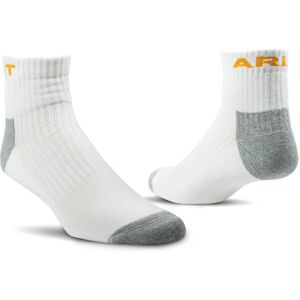 Premium Ringspun Cotton Quarter Crew Work Socks 3 Pair Pack in White, Size: Medium by Ariat Premium Ringspun Cotton Quarter Crew Work Socks 3 Pair Pack in White, Size: Medium by Ariat