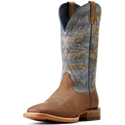 Men's Standout Cowboy Boots in Loco Brown Cloud Blue Leather, Size: 9.5 B / Narrow by Ariat Men's Standout Cowboy Boots in Loco Brown Cloud Blue Leather, Size: 9.5 B / Narrow by Ariat