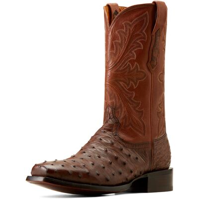 Men's Bench Made Stilwell Cowboy Boots in Bourbon Full Quill Ostrich Leather, Size: 12 D / Medium by Ariat Men's Bench Made Stilwell Cowboy Boots in Bourbon Full Quill Ostrich Leather, Size: 12 D / Medium by Ariat