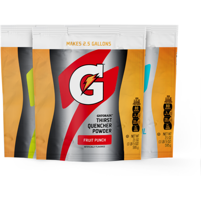Gatorade Thirst Quencher Powder Bags, Variety Pack, 2.5 Gallon Bags, 32-Pack Gatorade Thirst Quencher Powder Bags, Variety Pack, 2.5 Gallon Bags, 32-Pack