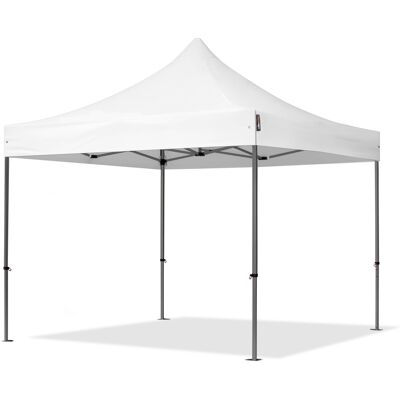 TOOLPORT 10x10 ft PES 750 Pop-Up Canopy PREMIUM Steel 1.6 in., White - (600034) TOOLPORT 10x10 ft PES 750 Pop-Up Canopy PREMIUM Steel 1.6 in., White - (600034)