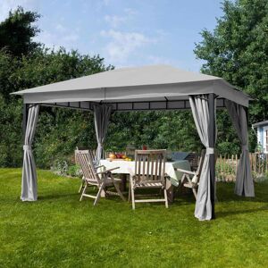 TOOLPORT 10x13ft Soft Top Gazebo Sunset Classic, Stone - (300042) TOOLPORT 10x13ft Soft Top Gazebo Sunset Classic, Stone - (300042)