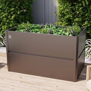 PRIMEYARD Raised Garden Bed 3x5x3.28ft Metallic Anthracite Steel Metal Raised Garden Bed, High-Quality Raised Garden Bed, Raised Flower Beds - (GFPV00779) PRIMEYARD Raised Garden Bed 3x5x3.28ft Metallic Anthracite Steel Metal Raised Garden Bed, High-Quality Raised Garden Bed, Raised Flower Beds - (GFPV00779)