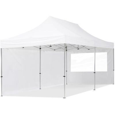 TOOLPORT 10x20 ft PES 700 Pop-Up Canopy ECONOMY Aluminum 1.3 in., incl. Sidewalls with Panorama Windows, White - (59033) TOOLPORT 10x20 ft PES 700 Pop-Up Canopy ECONOMY Aluminum 1.3 in., incl. Sidewalls with Panorama Windows, White - (59033)