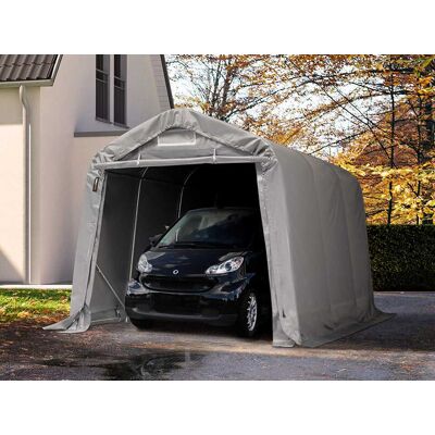 TOOLPORT 8x12 ft Carport Tent / Portable Garage, PVC 800, Gray - (7823) TOOLPORT 8x12 ft Carport Tent / Portable Garage, PVC 800, Gray - (7823)