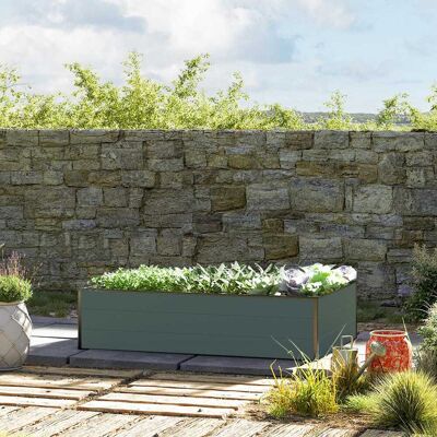 GFP Raised Garden Bed 3x5x1.28ft Anthracite Gray Aluminum Metal Raised Garden Bed, High-Quality Raised Garden Bed, Raised Flower Beds - (GFPV00509) GFP Raised Garden Bed 3x5x1.28ft Anthracite Gray Aluminum Metal Raised Garden Bed, High-Quality Raised Garden Bed, Raised Flower Beds - (GFPV00509)