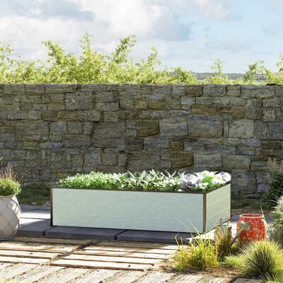 GFP Raised Garden Bed 3x5x1.28ft Natural Aluminum Aluminum Metal Raised Garden Bed, High-Quality Raised Garden Bed, Raised Flower Beds - (GFPV00511) GFP Raised Garden Bed 3x5x1.28ft Natural Aluminum Aluminum Metal Raised Garden Bed, High-Quality Raised Garden Bed, Raised Flower Beds - (GFPV00511)