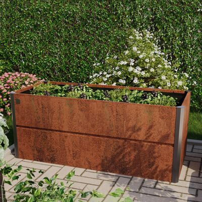 PRIMEYARD Raised Garden Bed 3x7x2.53ft Rust-Like Finish Corten steel Metal Raised Garden Bed, High-Quality Raised Garden Bed, Raised Flower Beds - (GFPV00787) PRIMEYARD Raised Garden Bed 3x7x2.53ft Rust-Like Finish Corten steel Metal Raised Garden Bed, High-Quality Raised Garden Bed, Raised Flower Beds - (GFPV00787)