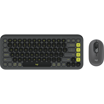 Logitech POP Icon Keyboard Mouse Combo in Graphite/Green Logitech POP Icon Keyboard Mouse Combo in Graphite/Green