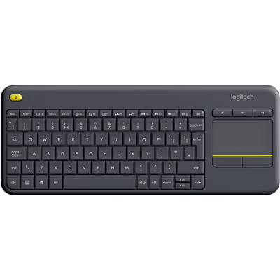 Logitech K400 Plus Touchpad Keyboard for TV connected PC in Black Logitech K400 Plus Touchpad Keyboard for TV connected PC in Black