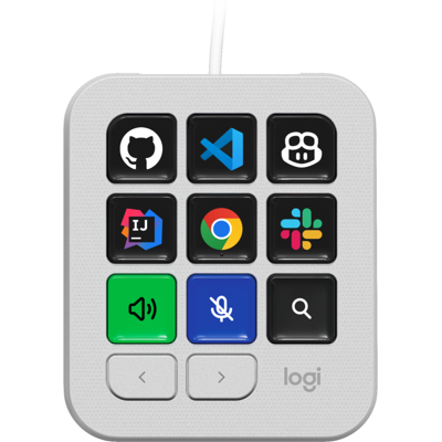 Logitech MX Keypad: Programmable LCD Console in Pale Grey Logitech MX Keypad: Programmable LCD Console in Pale Grey