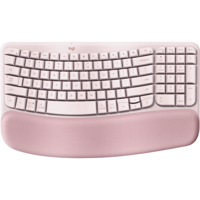 Logitech Wave Keys Ergonomic Wireless Keyboard in Rose Logitech Wave Keys Ergonomic Wireless Keyboard in Rose