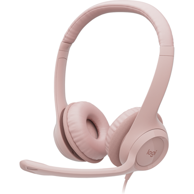 Logitech H390 USB Headset with Noise-Cancelling Mic in Rose Logitech H390 USB Headset with Noise-Cancelling Mic in Rose