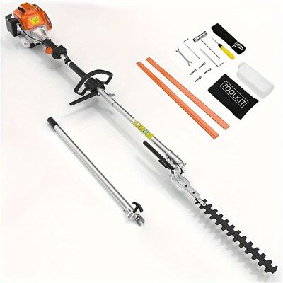 Temu 48cc Gas Powered Hedge Trimmer, Powerful String Trimmer, Brush Cutter, Pole Saw With Extension Pole Garden Trimming Tools For Tree Trimming And Branch Cutting, Black Temu 48cc Gas Powered Hedge Trimmer, Powerful String Trimmer, Brush Cutter, Pole Saw With Extension Pole Garden Trimming Tools For Tree Trimming And Branch Cutting, Black