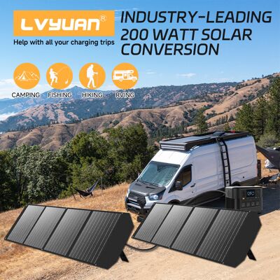 Temu High Efficiency 200w/400w Monocrystalline Solar Panel - Portable Foldable 36v Solar Panel Kit With Mc4 Connector - For Power Station, Camping Rv Off-grid Solar Charger Temu High Efficiency 200w/400w Monocrystalline Solar Panel - Portable Foldable 36v Solar Panel Kit With Mc4 Connector - For Power Station, Camping Rv Off-grid Solar Charger