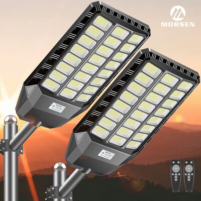 Temu Morsen Solar Street Lights Outdoor, Led Lights Solar Powered Street Floodlights Ip67 Dusk To Dawn Lighting 3d Motion Sensor With Remote Control, 2 Pack Temu Morsen Solar Street Lights Outdoor, Led Lights Solar Powered Street Floodlights Ip67 Dusk To Dawn Lighting 3d Motion Sensor With Remote Control, 2 Pack