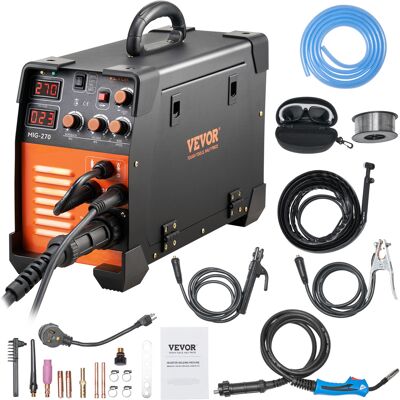Vevor Mig Welder, 3 In 1 Welder Welding Machine, 270 Amp Mig Tig Arc Welder 110v 220v Tig Welder Lift Arc Welder Digital Display Combo Welding Machine Mma Stick Igbt Inverter Welder Vevor Mig Welder, 3 In 1 Welder Welding Machine, 270 Amp Mig Tig Arc Welder 110v 220v Tig Welder Lift Arc Welder Digital Display Combo Welding Machine Mma Stick Igbt Inverter Welder