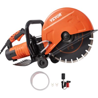 Vevor Electric Concrete Saw, 14 In Circular Saw Cutter With 5 In Cutting Depth, Wet/dry Disk Saw Cutter Includes Water Line, Pump And Blade, For Stone, Brick, Porcelain, Concrete, 2600w/15a Motor Vevor Electric Concrete Saw, 14 In Circular Saw Cutter With 5 In Cutting Depth, Wet/dry Disk Saw Cutter Includes Water Line, Pump And Blade, For Stone, Brick, Porcelain, Concrete, 2600w/15a Motor