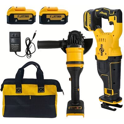 Temu For 20v Batteries, Brushless Cordless Reciprocating Saw Set, , Variable Speed, Blade Replacement, 4-blade Kit, For Wood/metal/pvc Cutting, Battery And Charger Optional. Temu For 20v Batteries, Brushless Cordless Reciprocating Saw Set, , Variable Speed, Blade Replacement, 4-blade Kit, For Wood/metal/pvc Cutting, Battery And Charger Optional.