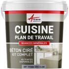 Béton Solide Gris Titanium Clair pour Cuisine - Revêtement Mur et Plan de Travail - Publicité